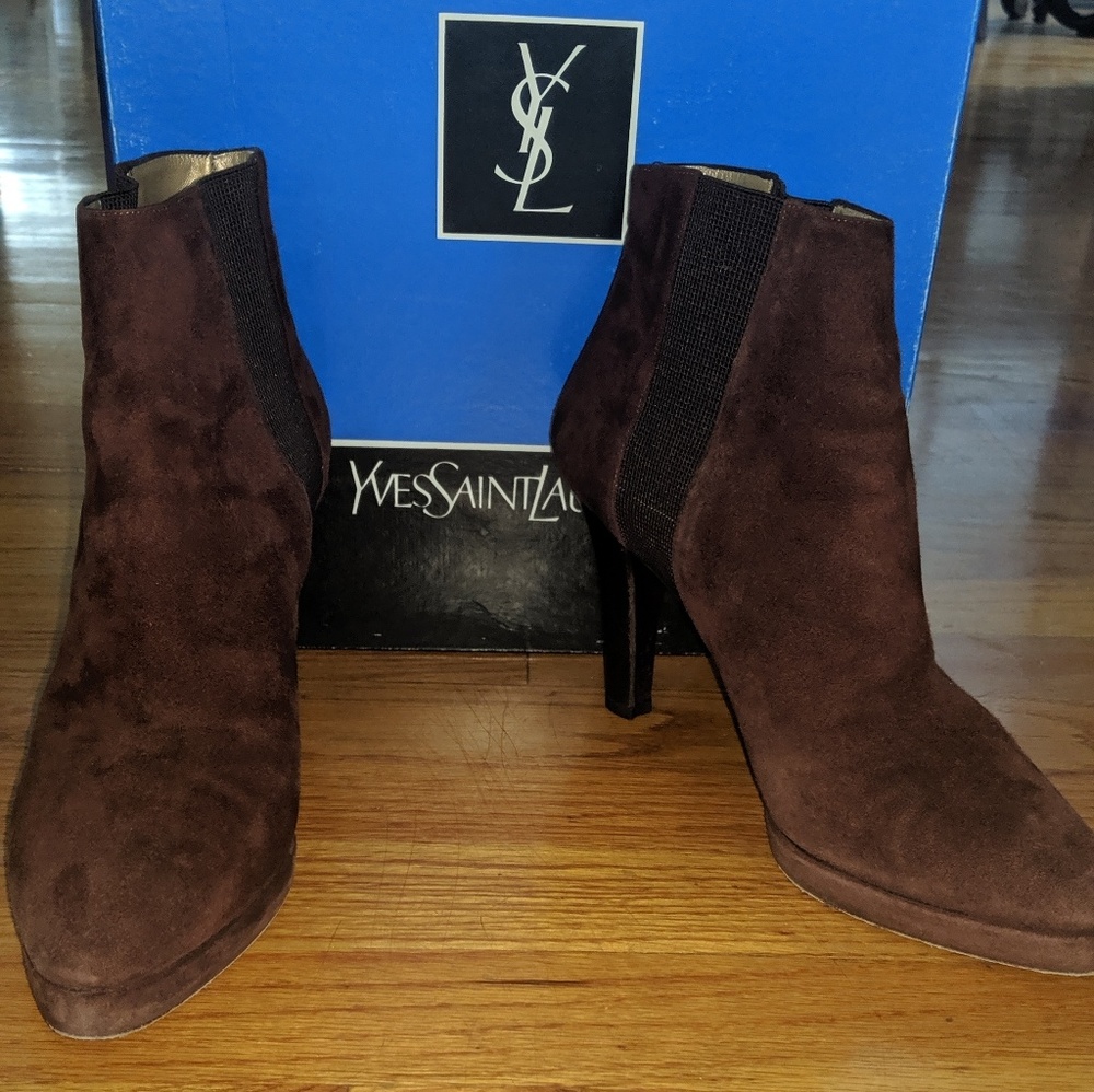 Yves Saint Laurent Suede Booties